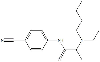 2-[butyl(ethyl)amino]-N-(4-cyanophenyl)propanamide Structure