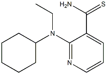 2-[cyclohexyl(ethyl)amino]pyridine-3-carbothioamide Structure