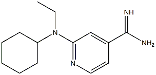 2-[cyclohexyl(ethyl)amino]pyridine-4-carboximidamide Structure