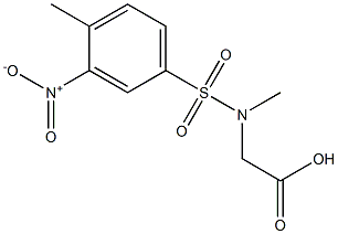 2-[methyl(4-methyl-3-nitrobenzene)sulfonamido]acetic acid 구조식 이미지