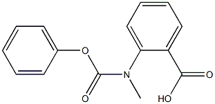 2-[methyl(phenoxycarbonyl)amino]benzoic acid 구조식 이미지