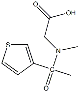 2-[N-methyl-1-(thiophen-3-yl)acetamido]acetic acid Structure