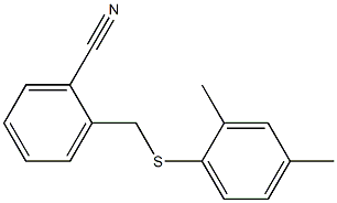 2-{[(2,4-dimethylphenyl)sulfanyl]methyl}benzonitrile Structure