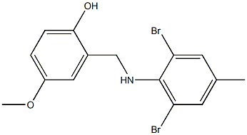 2-{[(2,6-dibromo-4-methylphenyl)amino]methyl}-4-methoxyphenol 구조식 이미지