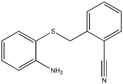 2-{[(2-aminophenyl)thio]methyl}benzonitrile 구조식 이미지