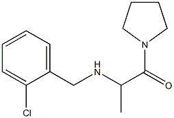 2-{[(2-chlorophenyl)methyl]amino}-1-(pyrrolidin-1-yl)propan-1-one 구조식 이미지