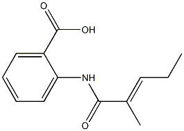 2-{[(2E)-2-methylpent-2-enoyl]amino}benzoic acid Structure