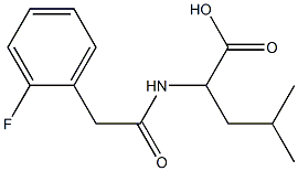 2-{[(2-fluorophenyl)acetyl]amino}-4-methylpentanoic acid 구조식 이미지