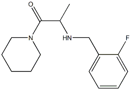 2-{[(2-fluorophenyl)methyl]amino}-1-(piperidin-1-yl)propan-1-one 구조식 이미지