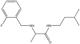 2-{[(2-fluorophenyl)methyl]amino}-N-(3-methylbutyl)propanamide Structure