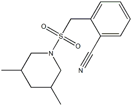 2-{[(3,5-dimethylpiperidine-1-)sulfonyl]methyl}benzonitrile Structure