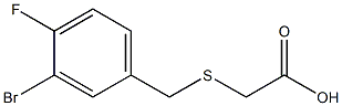 2-{[(3-bromo-4-fluorophenyl)methyl]sulfanyl}acetic acid Structure