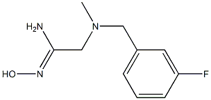 2-{[(3-fluorophenyl)methyl](methyl)amino}-N'-hydroxyethanimidamide 구조식 이미지