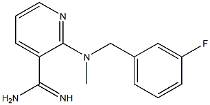 2-{[(3-fluorophenyl)methyl](methyl)amino}pyridine-3-carboximidamide Structure