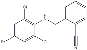 2-{[(4-bromo-2,6-dichlorophenyl)amino]methyl}benzonitrile Structure