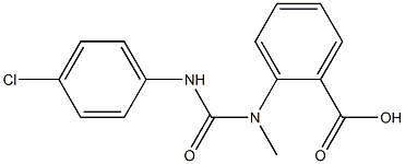 2-{[(4-chlorophenyl)carbamoyl](methyl)amino}benzoic acid Structure