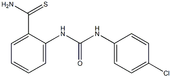 2-{[(4-chlorophenyl)carbamoyl]amino}benzene-1-carbothioamide 구조식 이미지