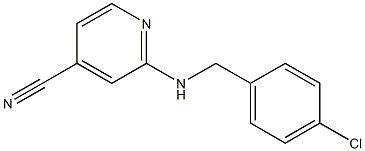 2-{[(4-chlorophenyl)methyl]amino}pyridine-4-carbonitrile Structure