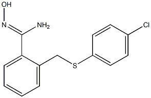 2-{[(4-chlorophenyl)sulfanyl]methyl}-N'-hydroxybenzene-1-carboximidamide 구조식 이미지