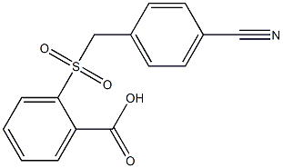 2-{[(4-cyanophenyl)methane]sulfonyl}benzoic acid 구조식 이미지