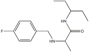 2-{[(4-fluorophenyl)methyl]amino}-N-(pentan-3-yl)propanamide 구조식 이미지