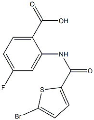 2-{[(5-bromothien-2-yl)carbonyl]amino}-4-fluorobenzoic acid Structure