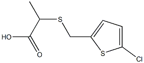 2-{[(5-chlorothien-2-yl)methyl]thio}propanoic acid 구조식 이미지