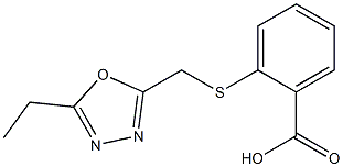 2-{[(5-ethyl-1,3,4-oxadiazol-2-yl)methyl]sulfanyl}benzoic acid Structure