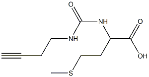 2-{[(but-3-ynylamino)carbonyl]amino}-4-(methylthio)butanoic acid Structure