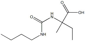 2-{[(butylamino)carbonyl]amino}-2-methylbutanoic acid 구조식 이미지