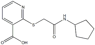 2-{[(cyclopentylcarbamoyl)methyl]sulfanyl}pyridine-3-carboxylic acid 구조식 이미지