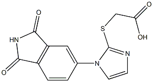 2-{[1-(1,3-dioxo-2,3-dihydro-1H-isoindol-5-yl)-1H-imidazol-2-yl]sulfanyl}acetic acid Structure