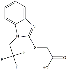 2-{[1-(2,2,2-trifluoroethyl)-1H-1,3-benzodiazol-2-yl]sulfanyl}acetic acid Structure