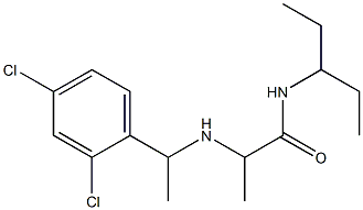 2-{[1-(2,4-dichlorophenyl)ethyl]amino}-N-(pentan-3-yl)propanamide Structure