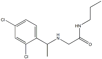 2-{[1-(2,4-dichlorophenyl)ethyl]amino}-N-propylacetamide Structure