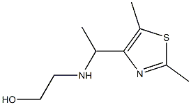 2-{[1-(2,5-dimethyl-1,3-thiazol-4-yl)ethyl]amino}ethan-1-ol 구조식 이미지