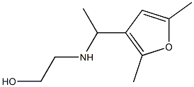 2-{[1-(2,5-dimethylfuran-3-yl)ethyl]amino}ethan-1-ol 구조식 이미지