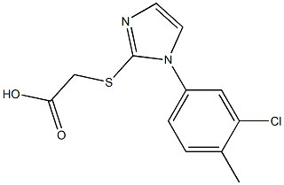 2-{[1-(3-chloro-4-methylphenyl)-1H-imidazol-2-yl]sulfanyl}acetic acid 구조식 이미지