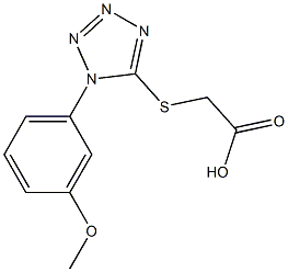 2-{[1-(3-methoxyphenyl)-1H-1,2,3,4-tetrazol-5-yl]sulfanyl}acetic acid 구조식 이미지