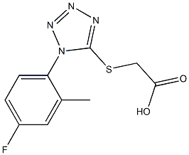 2-{[1-(4-fluoro-2-methylphenyl)-1H-1,2,3,4-tetrazol-5-yl]sulfanyl}acetic acid Structure