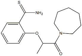 2-{[1-(azepan-1-yl)-1-oxopropan-2-yl]oxy}benzene-1-carbothioamide 구조식 이미지
