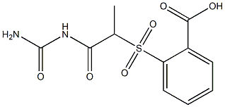2-{[1-(carbamoylamino)-1-oxopropane-2-]sulfonyl}benzoic acid 구조식 이미지