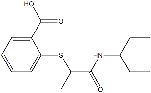 2-{[1-(pentan-3-ylcarbamoyl)ethyl]sulfanyl}benzoic acid 구조식 이미지