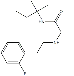 2-{[2-(2-fluorophenyl)ethyl]amino}-N-(2-methylbutan-2-yl)propanamide Structure