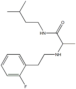 2-{[2-(2-fluorophenyl)ethyl]amino}-N-(3-methylbutyl)propanamide 구조식 이미지
