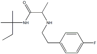 2-{[2-(4-fluorophenyl)ethyl]amino}-N-(2-methylbutan-2-yl)propanamide 구조식 이미지