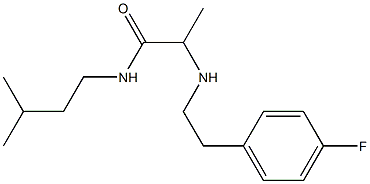 2-{[2-(4-fluorophenyl)ethyl]amino}-N-(3-methylbutyl)propanamide 구조식 이미지