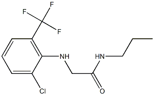 2-{[2-chloro-6-(trifluoromethyl)phenyl]amino}-N-propylacetamide 구조식 이미지