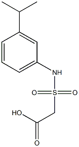 2-{[3-(propan-2-yl)phenyl]sulfamoyl}acetic acid Structure