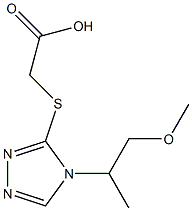 2-{[4-(1-methoxypropan-2-yl)-4H-1,2,4-triazol-3-yl]sulfanyl}acetic acid 구조식 이미지